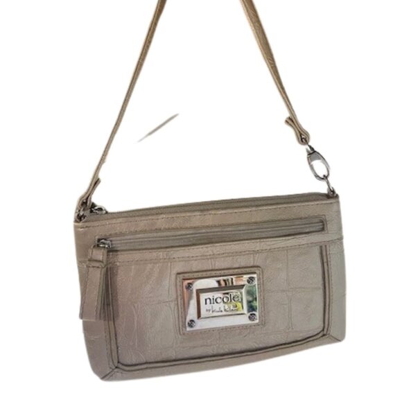 Nicole By Nicole Miller Wristlet Metallic Tan Excellent Condition, Small Clutch - Picture 2 of 12